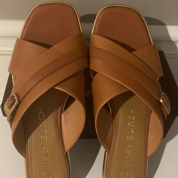 Tory Burch Delaney Crisscross Flat Slide Sandals - Picture 10 of 14